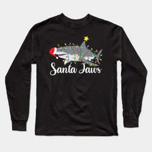 Santa Jaws Shark Long Sleeve T-Shirt